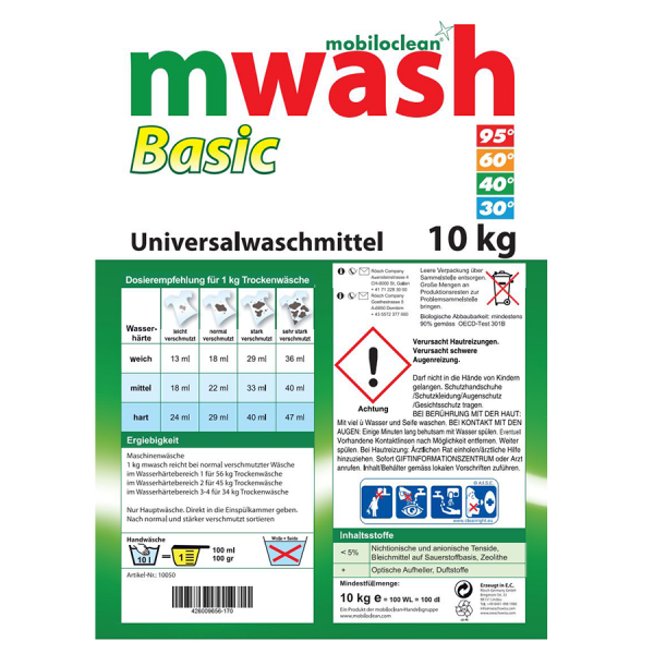 mwash Basic Universalwaschmittel 10kg 