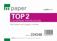 mpaper Top2 Centerfeed Handtuchrolle Zellstoff 2-lag. 6x155m 