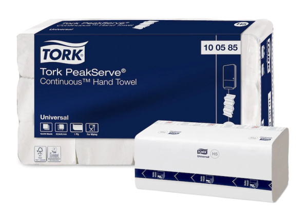 Tork PeakServe® Endlos-Handtücher (H5) Universal 1-lagig weiß, 4920 Stück