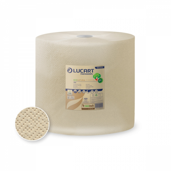 Produktbild von 10 Rollen Eco-Putztücher Aus Recyclingpapier | 3-lagig, Saugstark & Lebensmitteltauglich | 24x38 Cm, 100 Blatt Pro Rolle