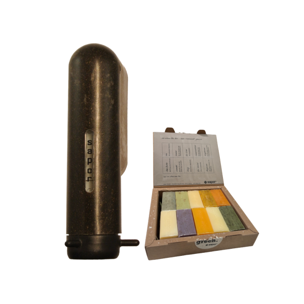 Set: Bio Trockenseifenspender nova herba inkl. 10 Stck. ÖkoBoxSapor Trockenseife
